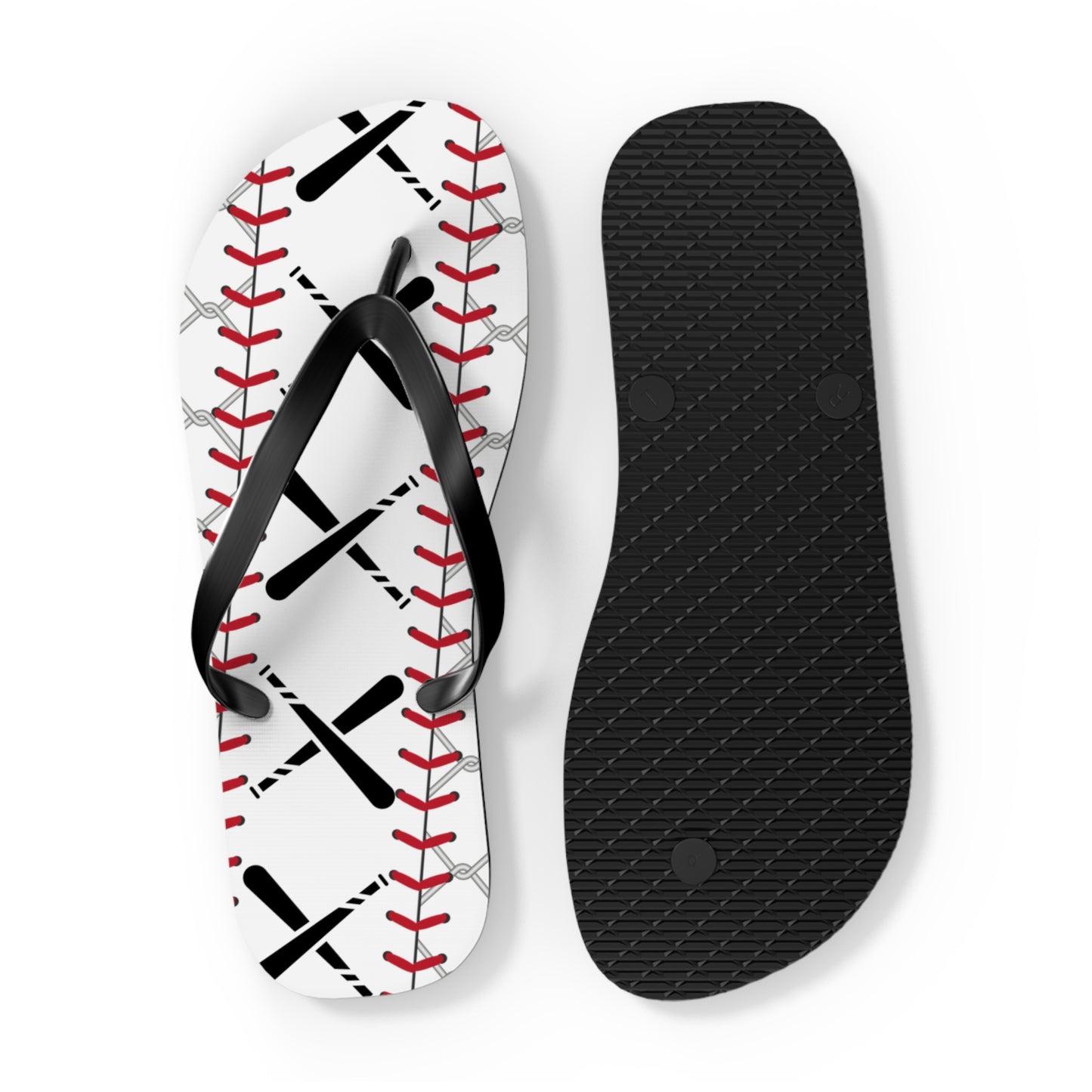 Baseball-Inspired Flip Flops - Perfect for Sports Lovers & Summer Fun