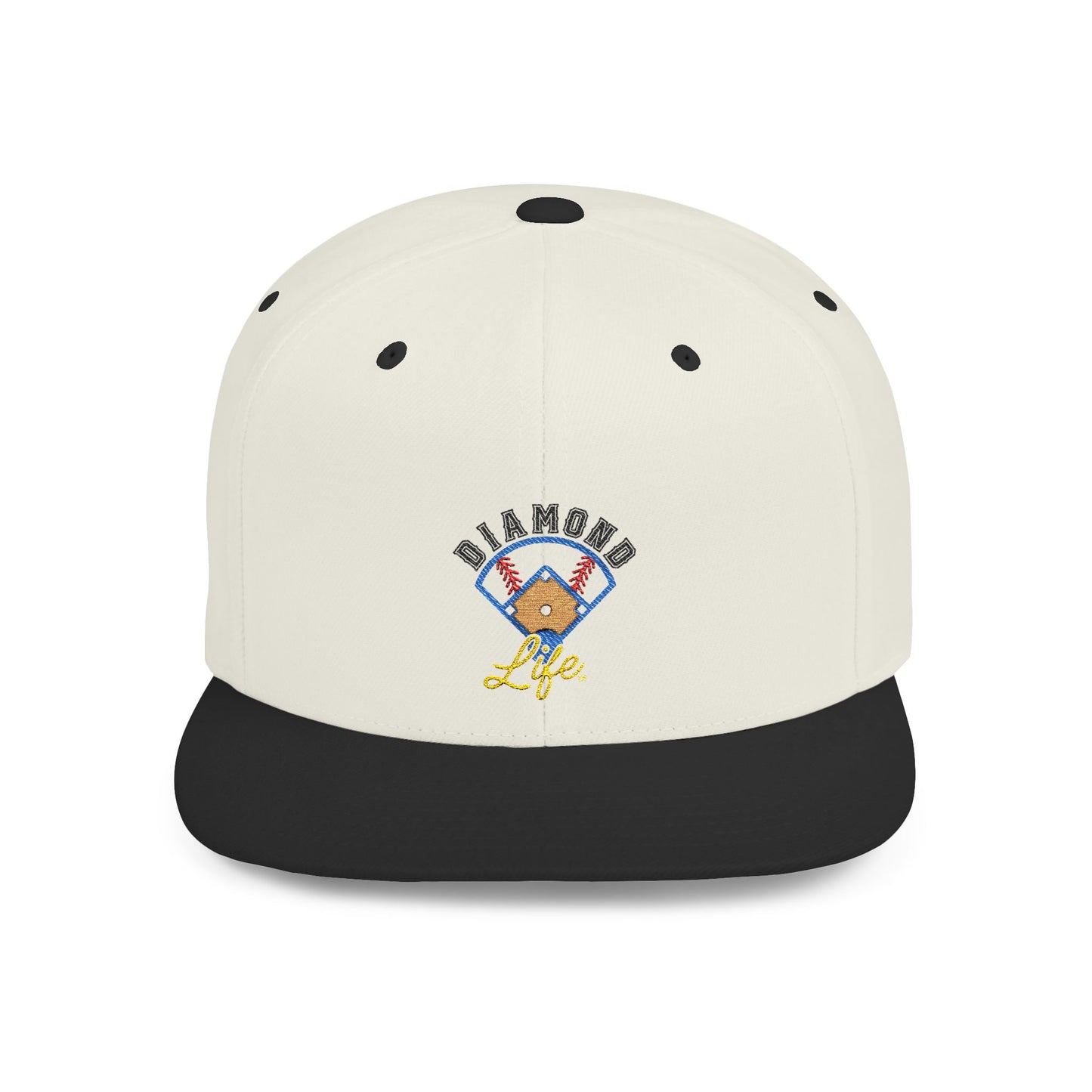 Diamond Life Flat Bill Snapback Hat - Perfect for Baseball Enthusiasts