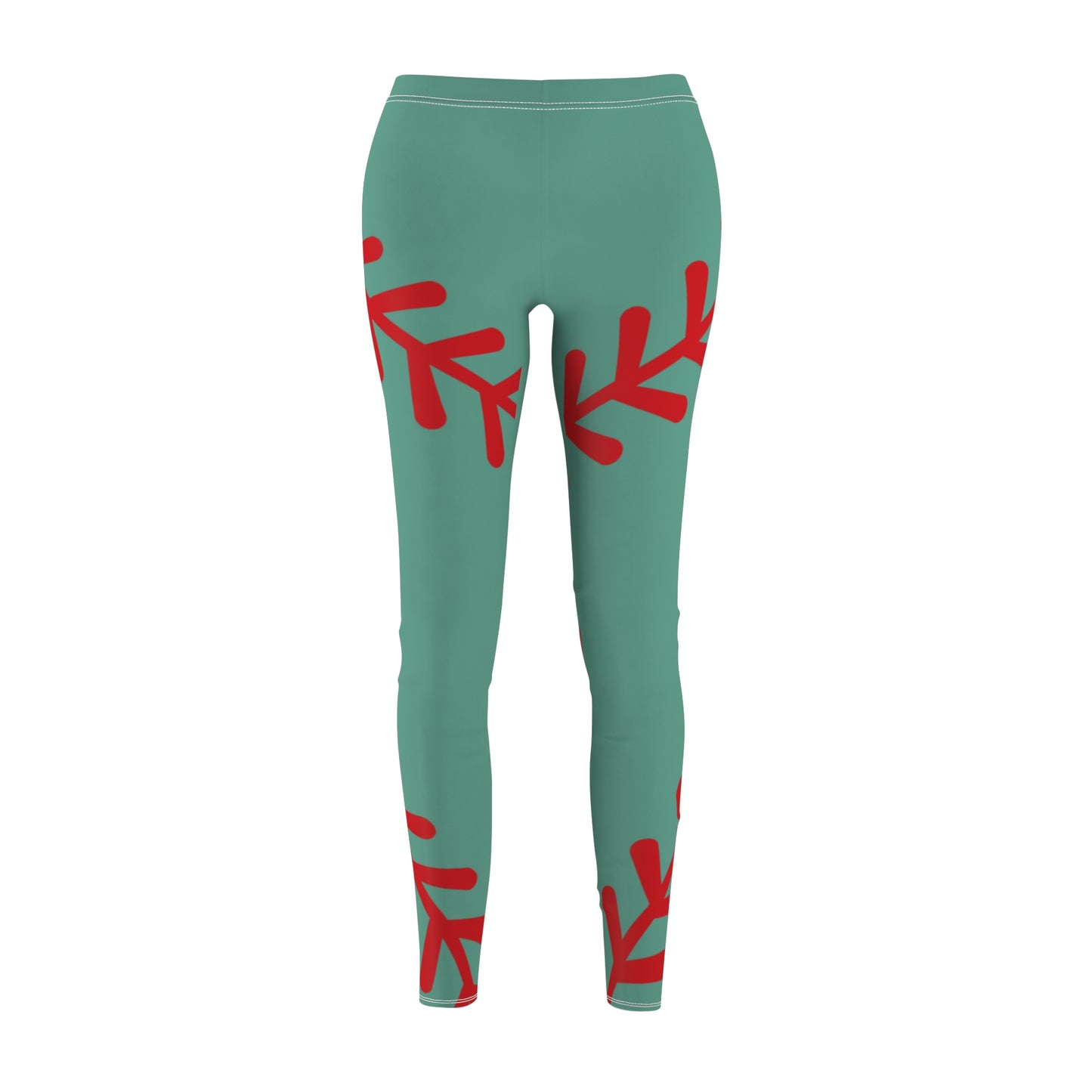 Teal Baseball/Softball Leggings — Women's All-Over Print