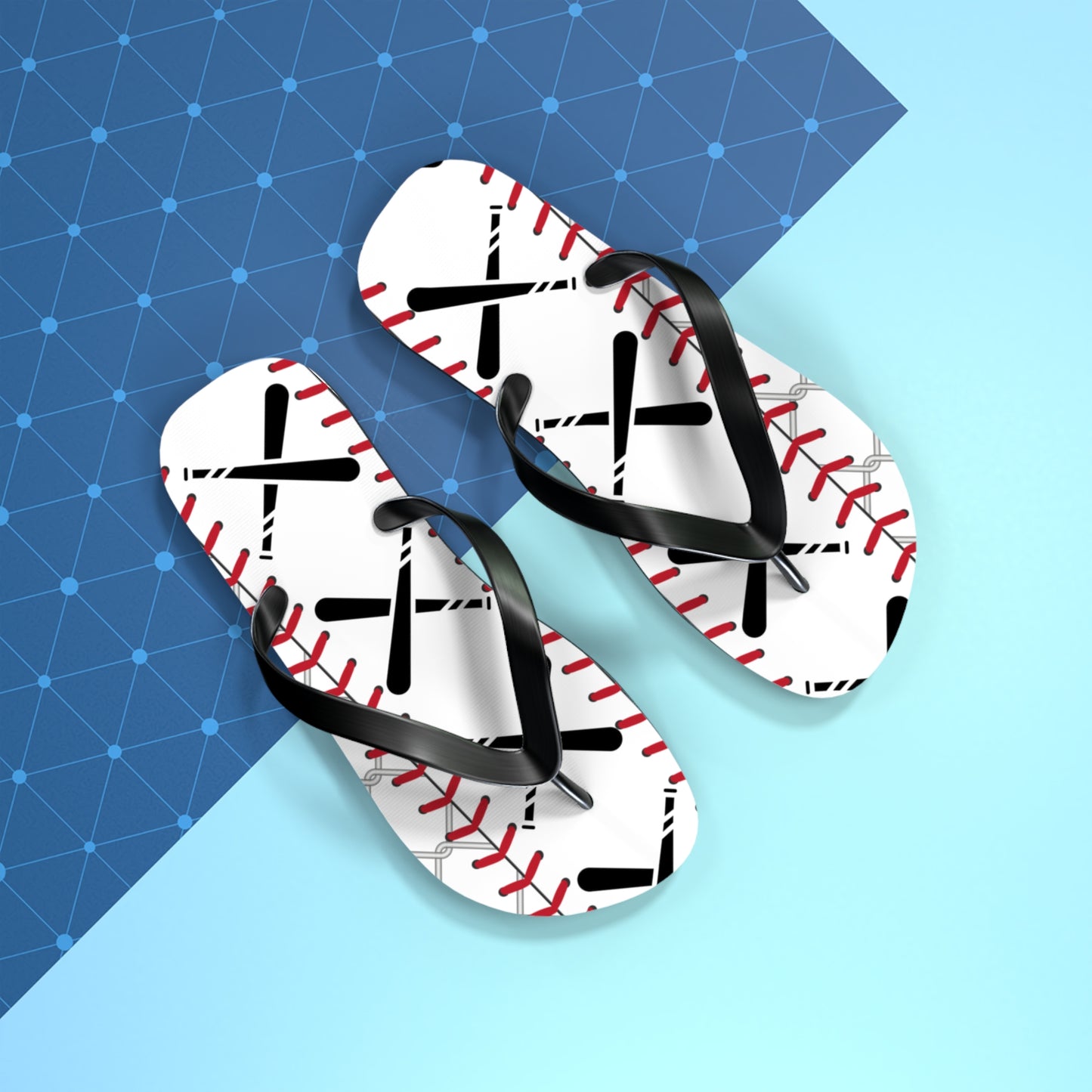 Baseball-Inspired Flip Flops - Perfect for Sports Lovers & Summer Fun