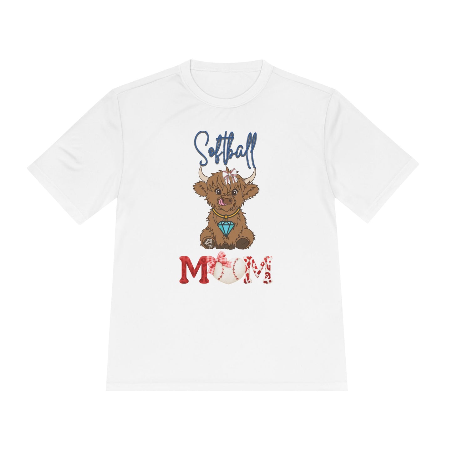 Softball Mom Unisex Moisture Wicking Tee - Perfect for Sports Events and Family Activities