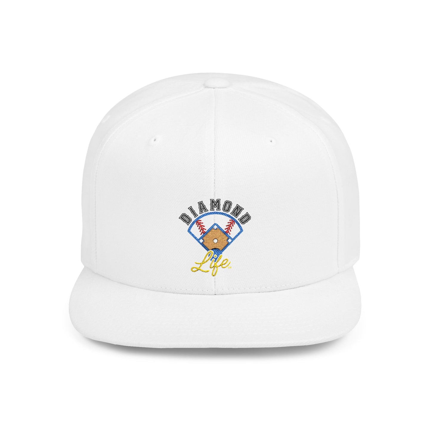 Diamond Life Flat Bill Snapback Hat - Perfect for Baseball Enthusiasts