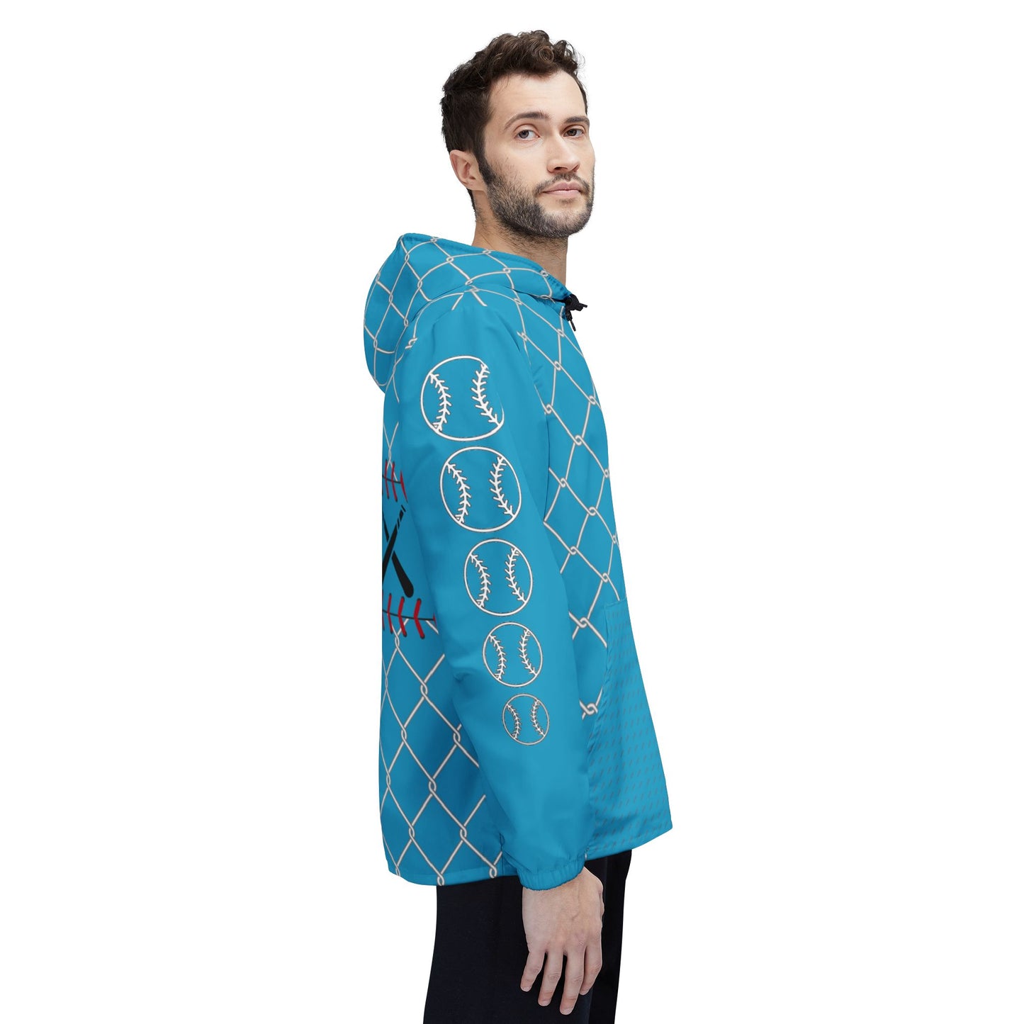 Cage Life Baseball-Inspired Windbreaker Jacket for Active Lifestyles