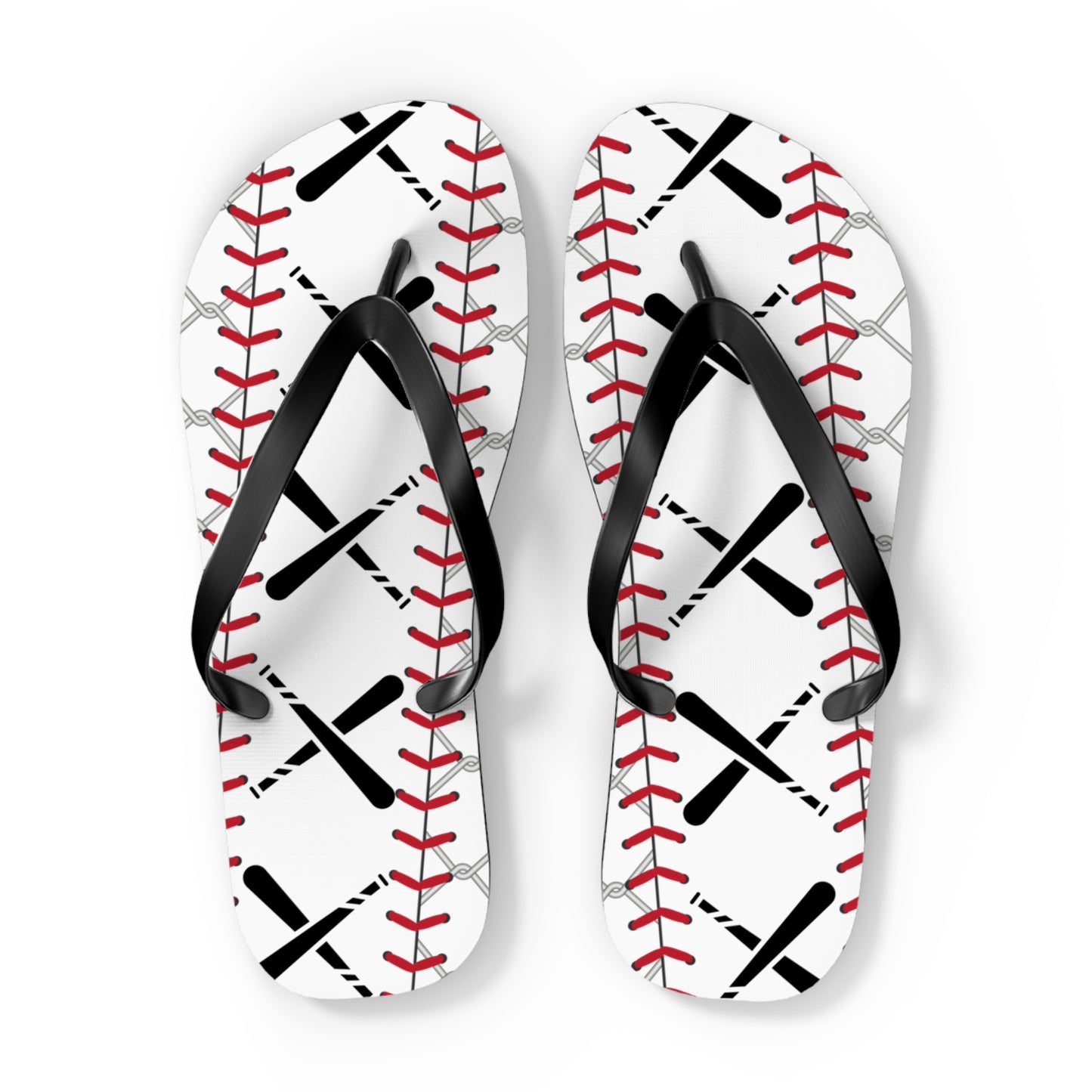 Baseball-Inspired Flip Flops - Perfect for Sports Lovers & Summer Fun