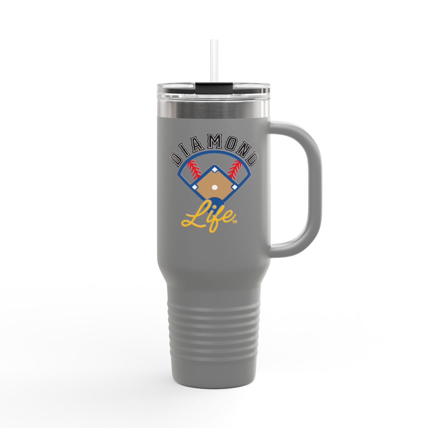 Diamond Life Insulated Travel Mug, 40oz - Perfect for Baseball Fans