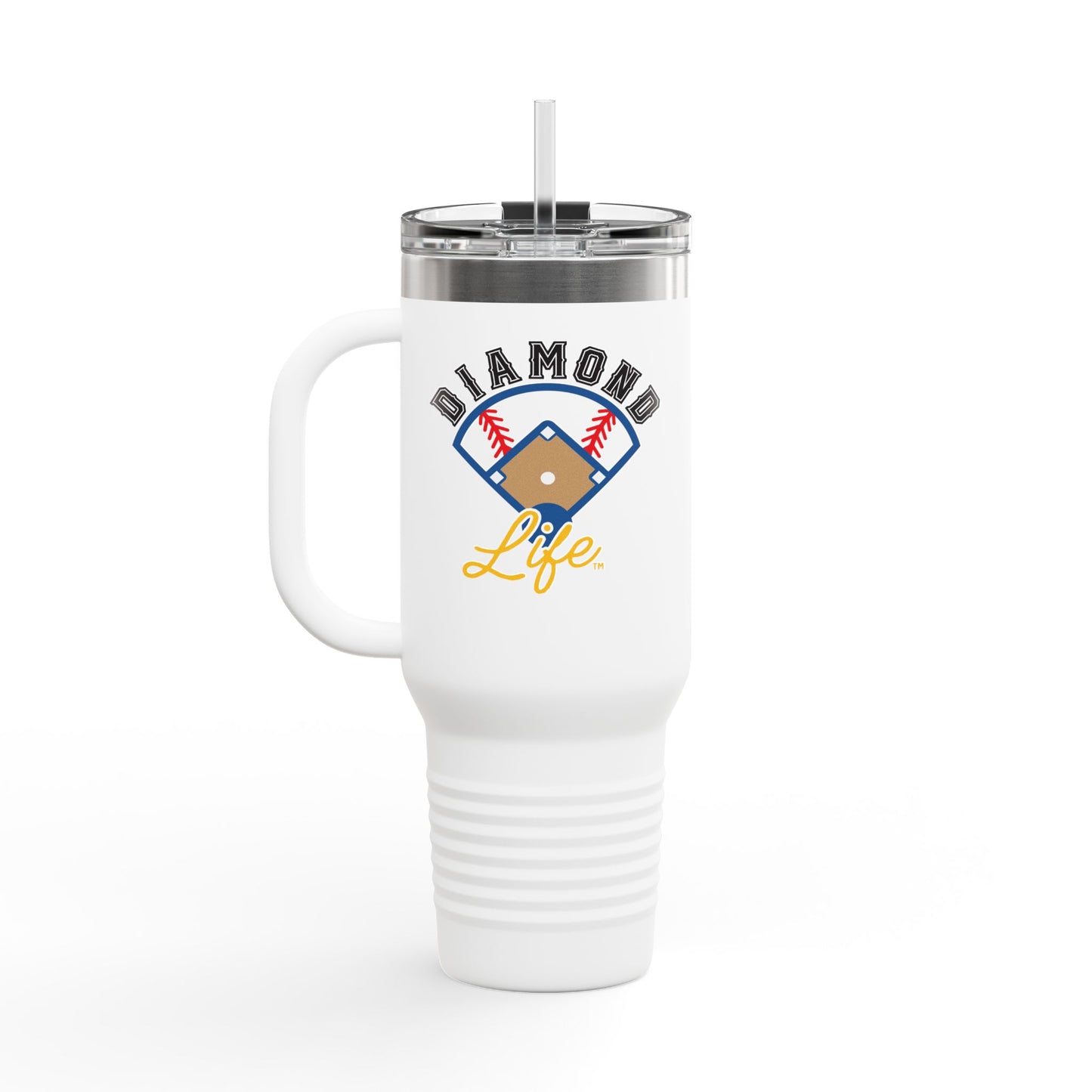 Diamond Life Insulated Travel Mug, 40oz - Perfect for Baseball Fans