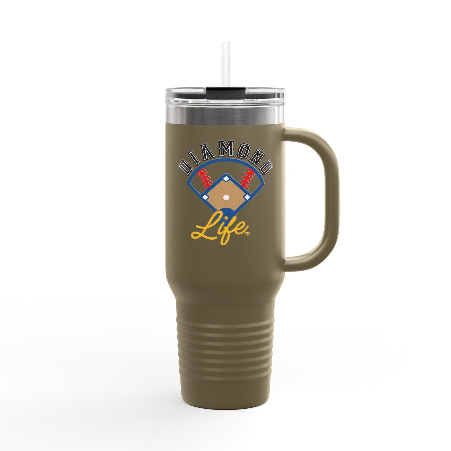 Diamond Life Insulated Travel Mug, 40oz - Perfect for Baseball Fans