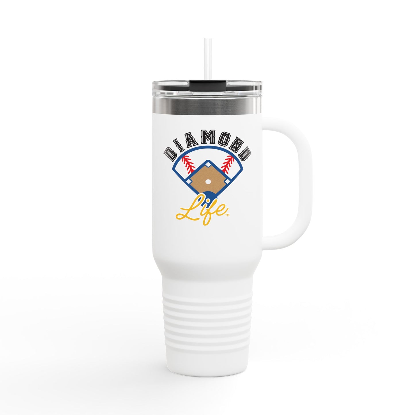 Diamond Life Insulated Travel Mug, 40oz - Perfect for Baseball Fans