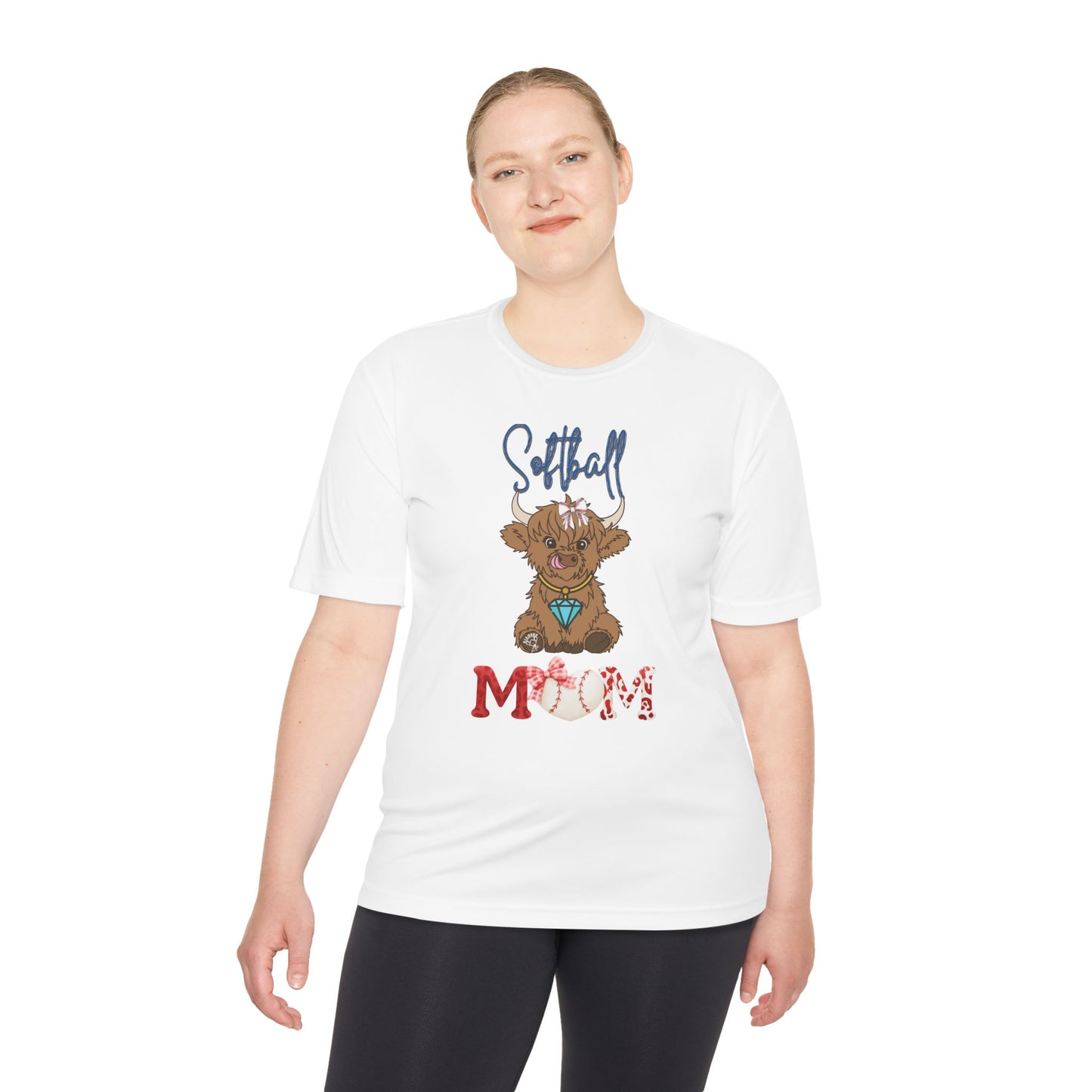 Softball Mom Unisex Moisture Wicking Tee - Perfect for Sports Events and Family Activities
