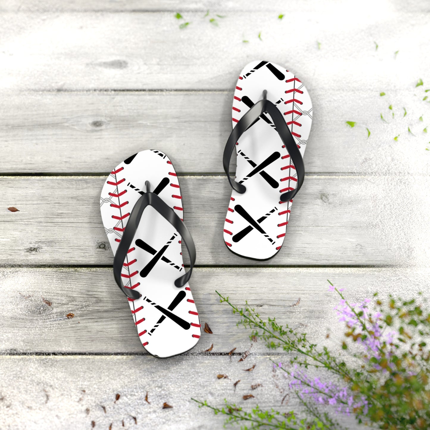 Baseball-Inspired Flip Flops - Perfect for Sports Lovers & Summer Fun