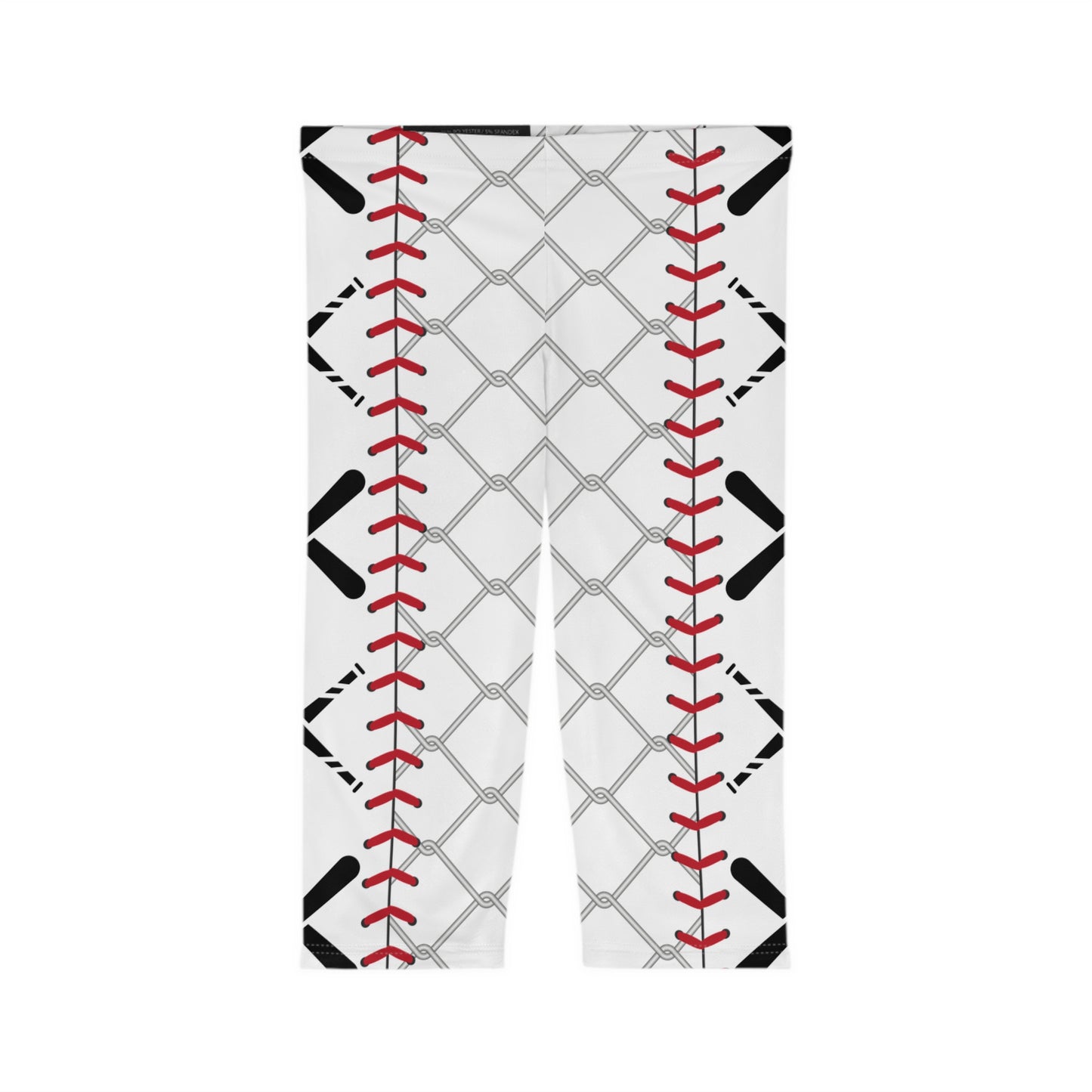 Cage Life Women's Capri Leggings - Sports Baseball Design for Active Lifestyle
