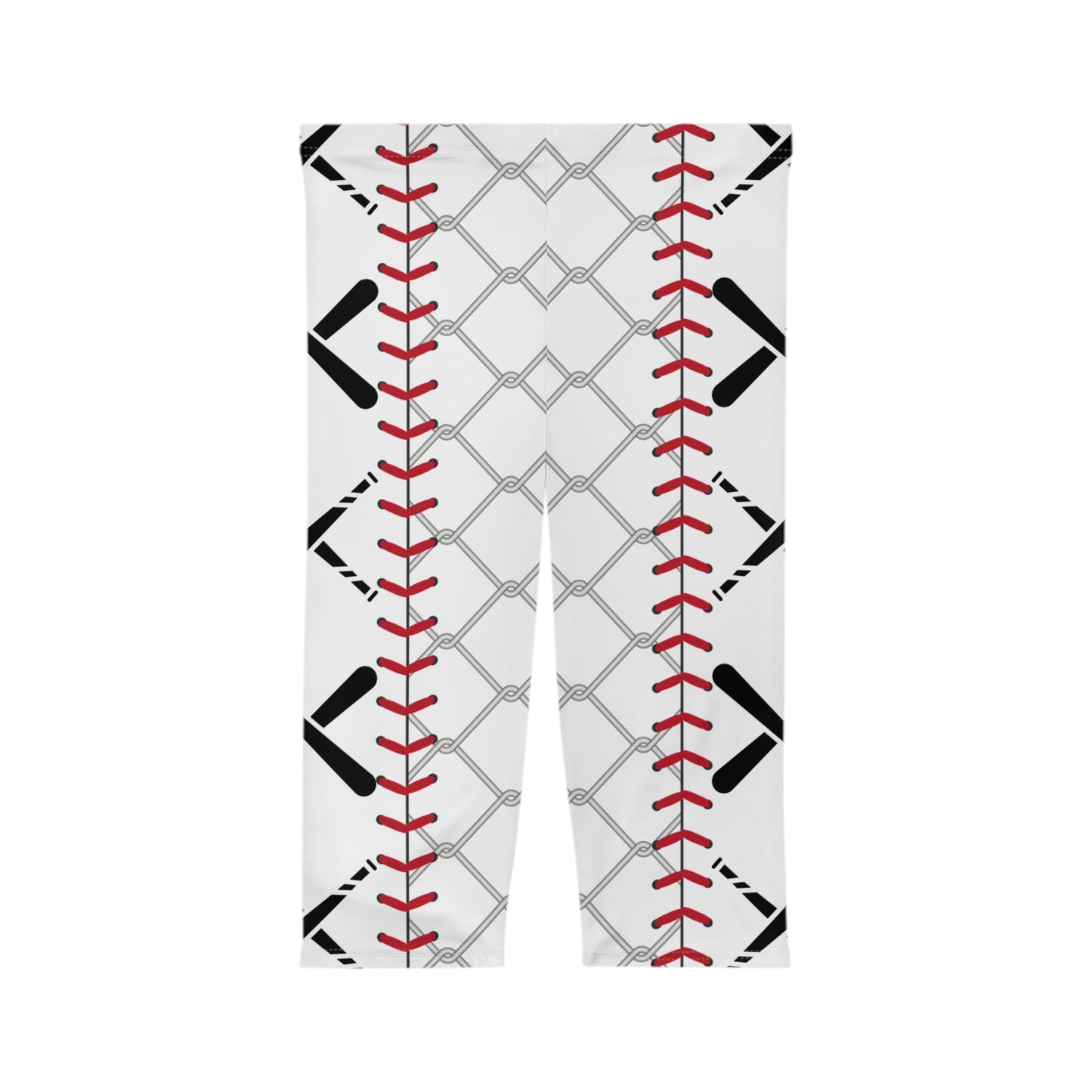 Cage Life Women's Capri Leggings - Sports Baseball Design for Active Lifestyle