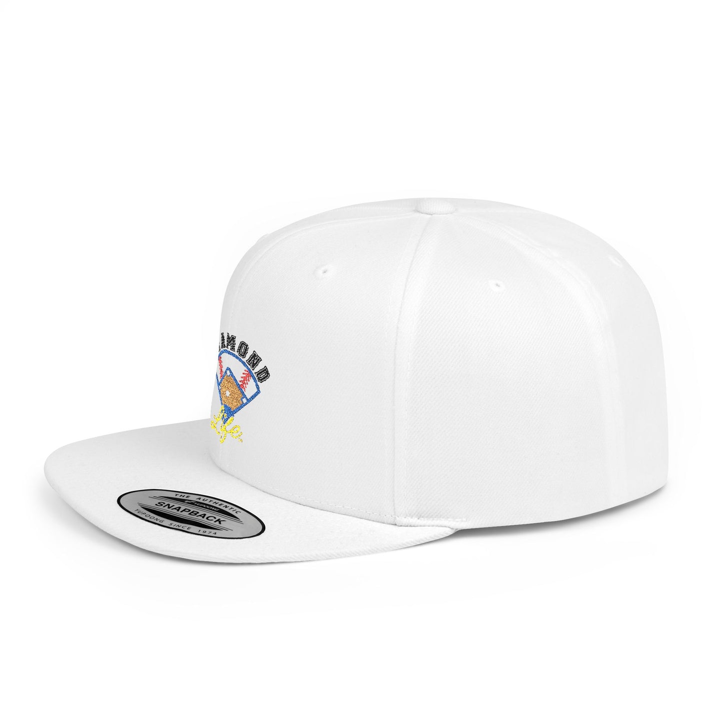 Diamond Life Flat Bill Snapback Hat - Perfect for Baseball Enthusiasts