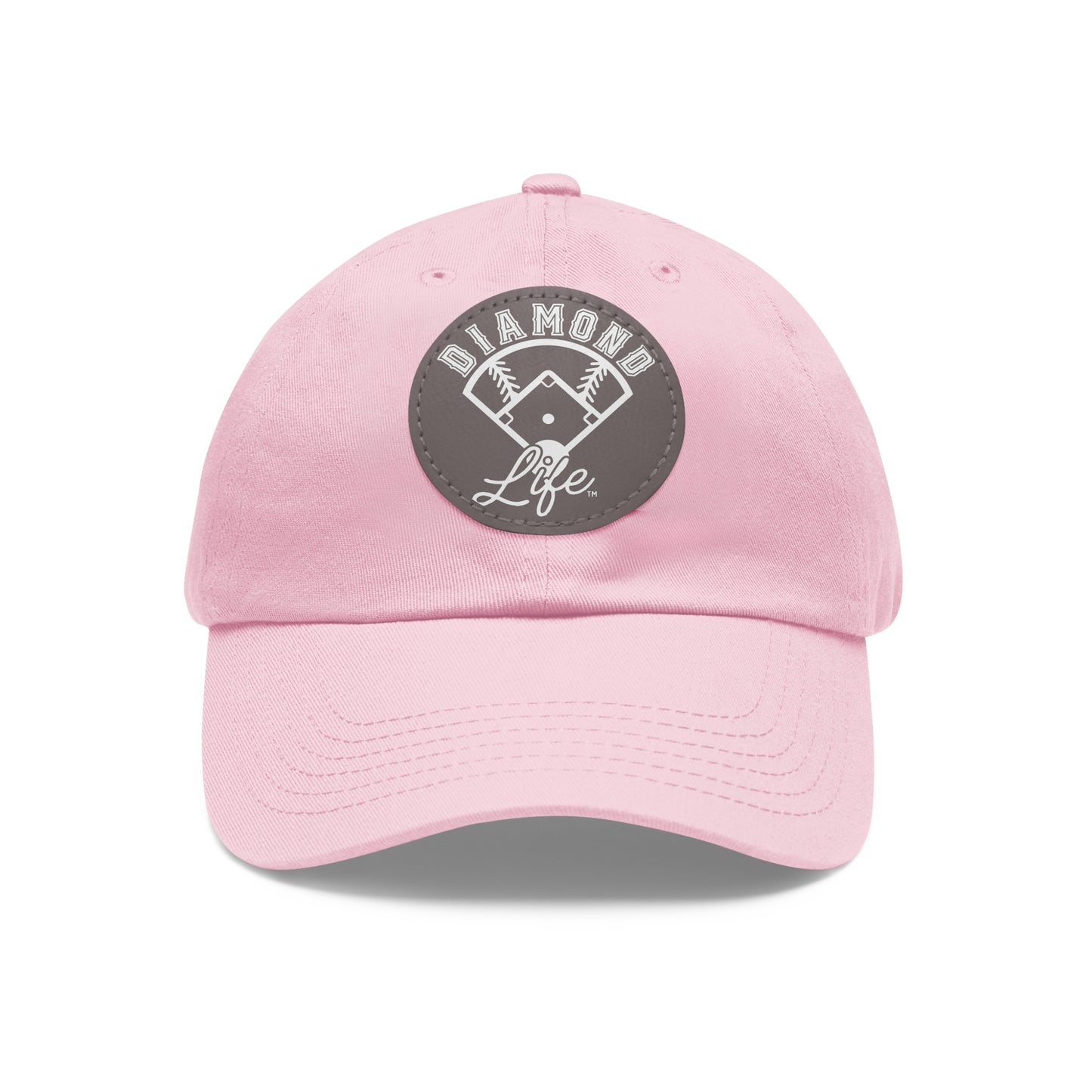 Dad Hat with Leather Patch (Round)