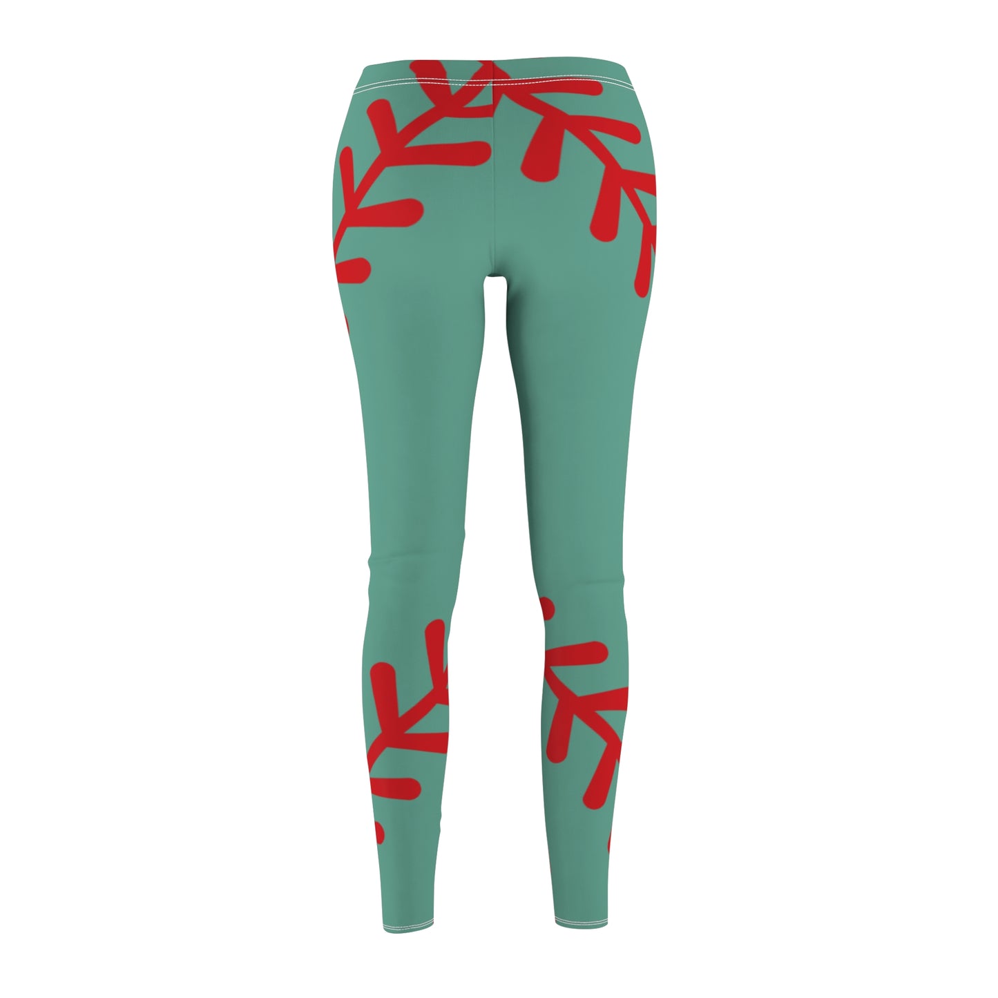 Teal Baseball/Softball Leggings — Women's All-Over Print