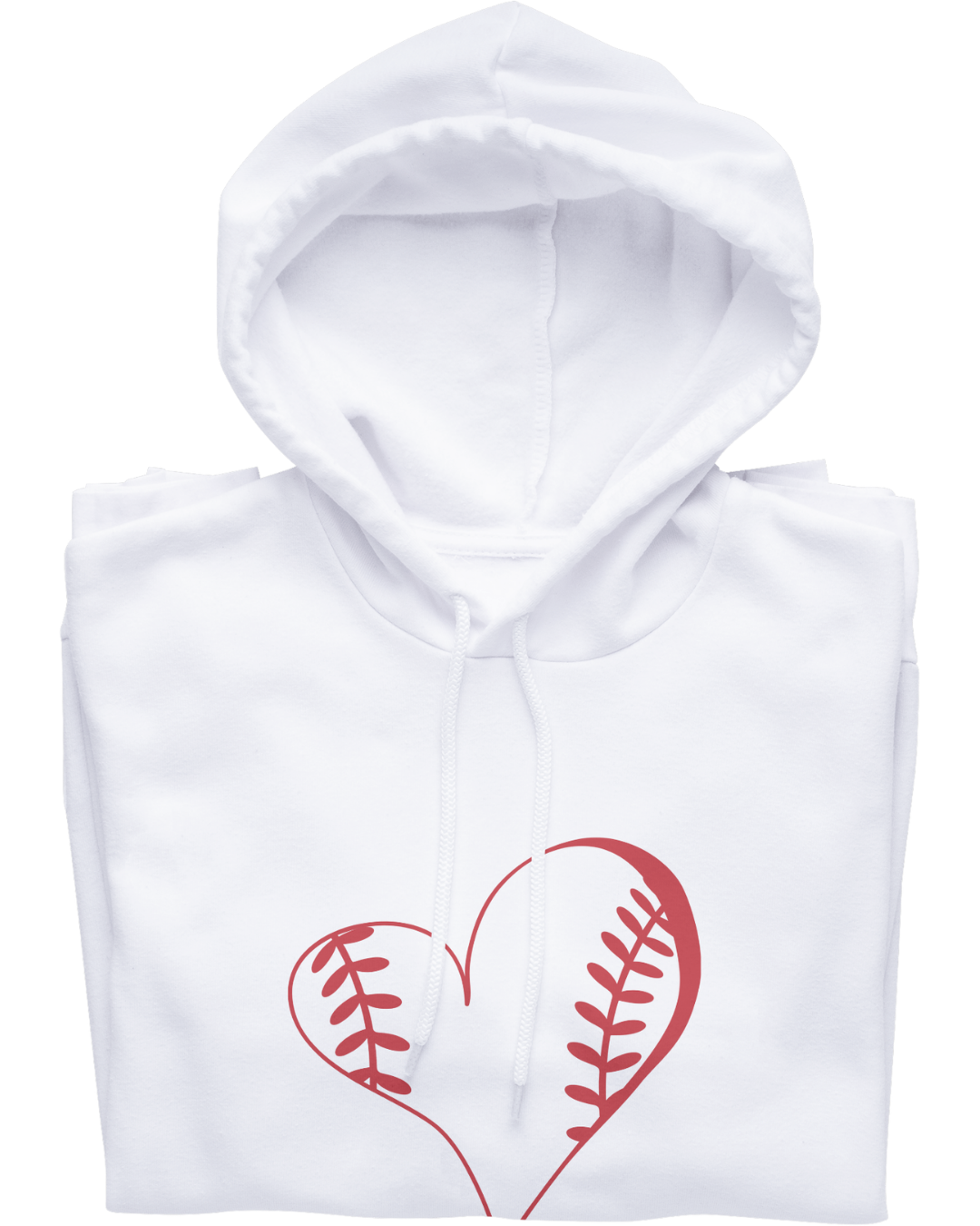 Heart Shaped Baseball Hoodie for Women & Girls | Cute Game Day Baseball Sweatshirt