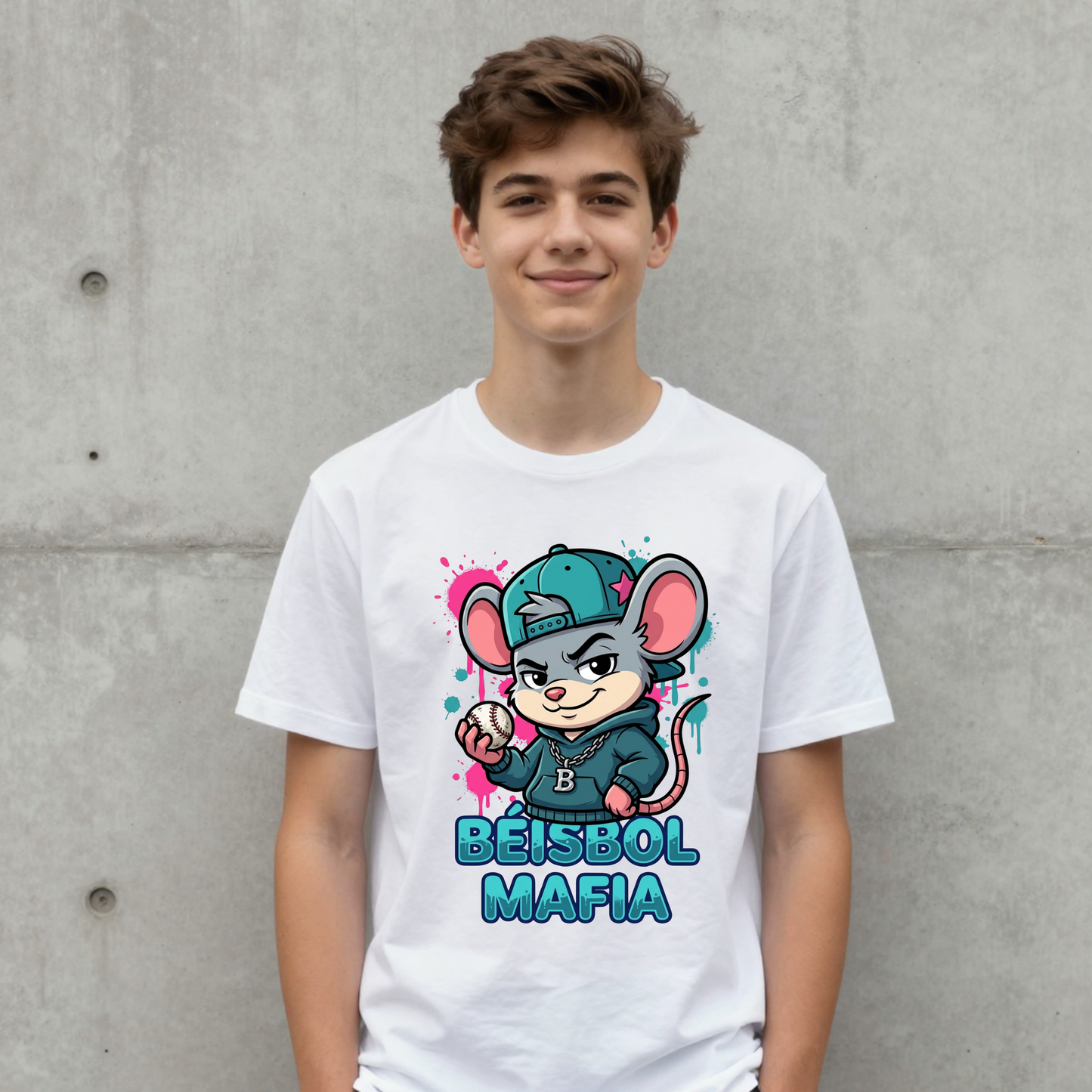 Baseball Mafia Tee — Baseball Mouse Graphic Shirt