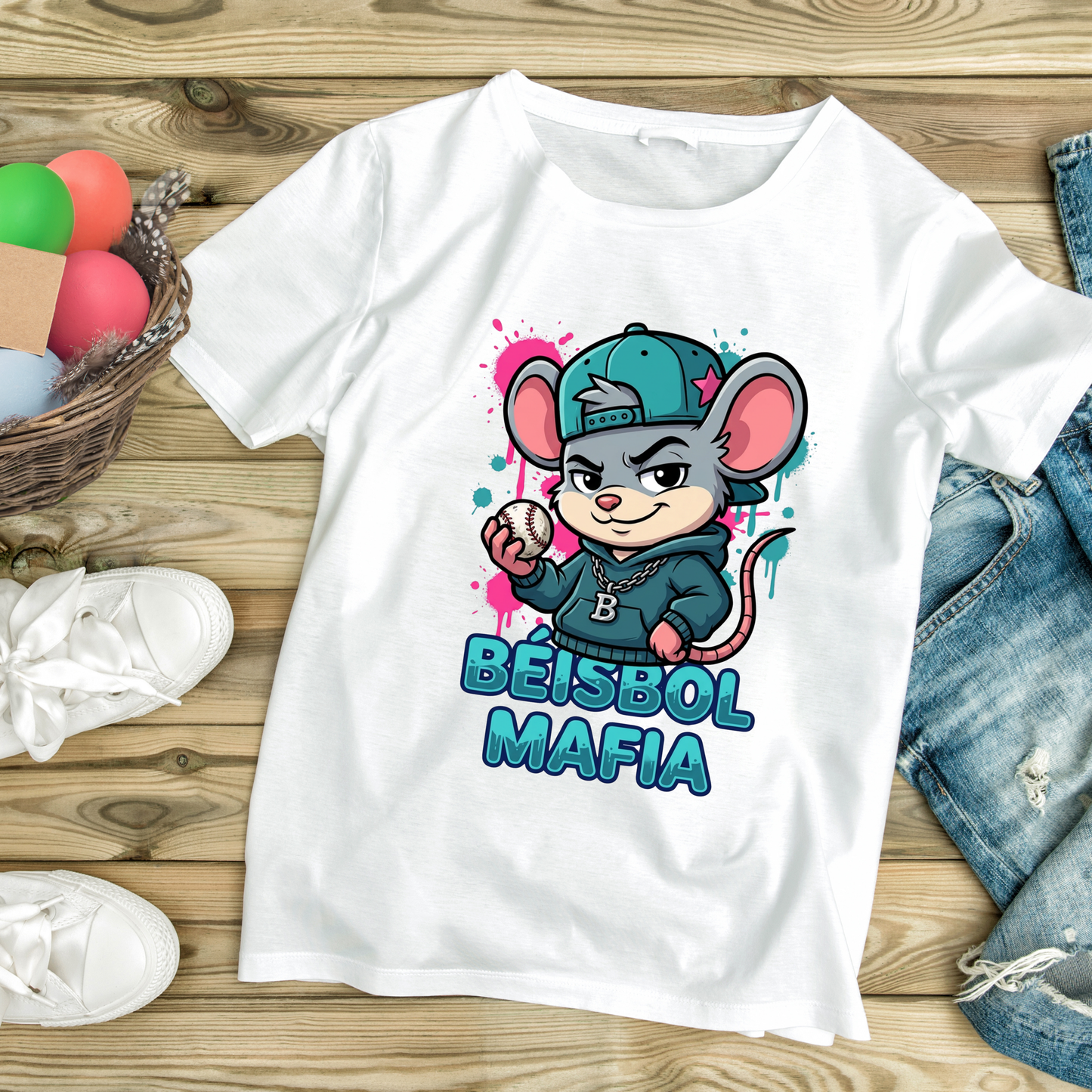 Baseball Mafia Tee — Baseball Mouse Graphic Shirt