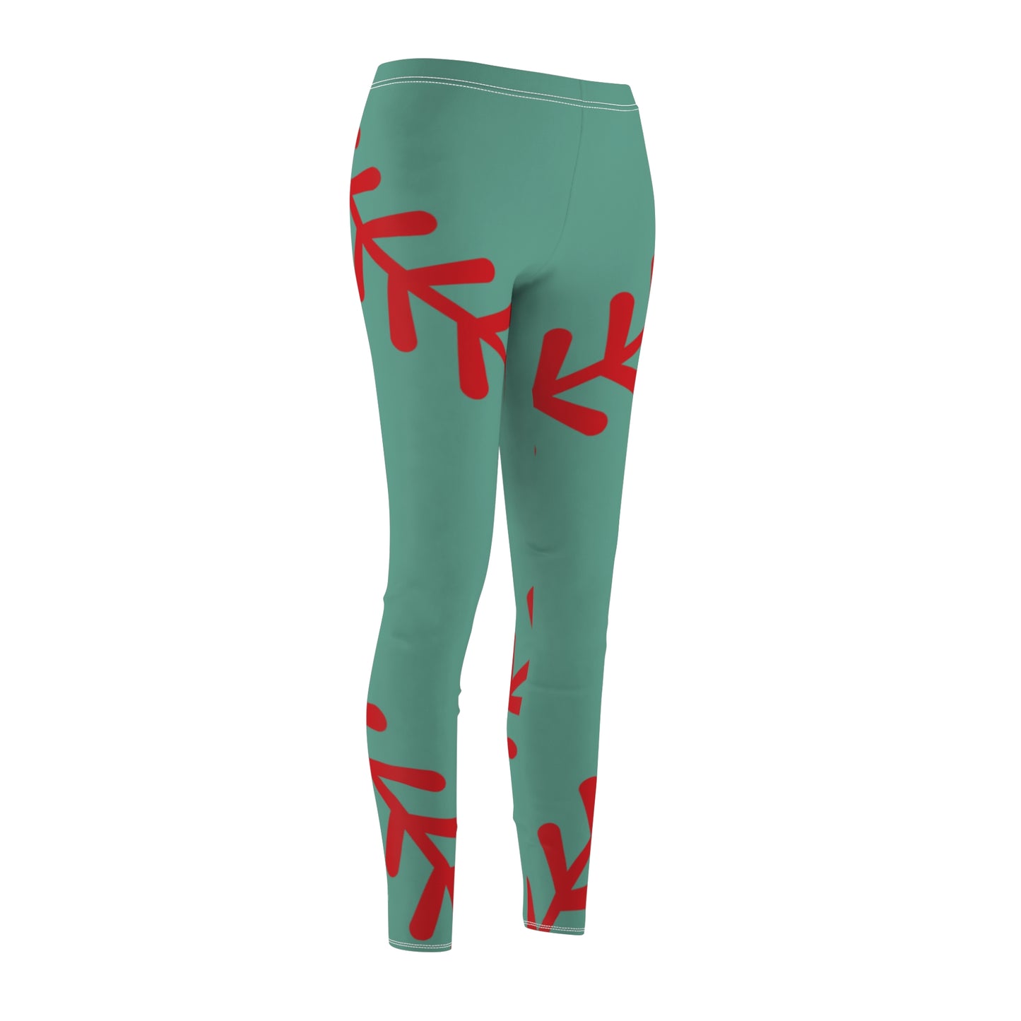 Teal Baseball/Softball Leggings — Women's All-Over Print