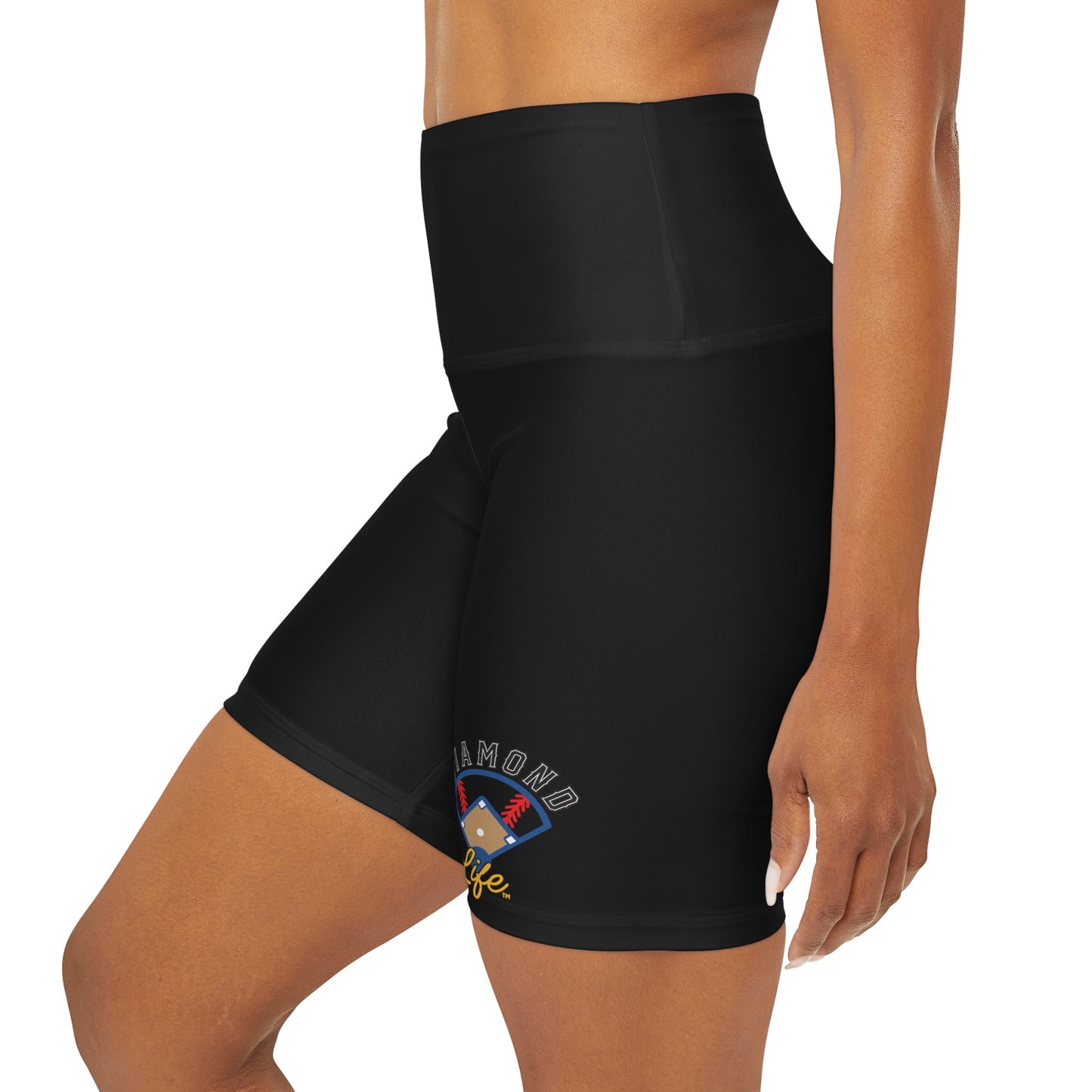 High Waisted Yoga Shorts (AOP)